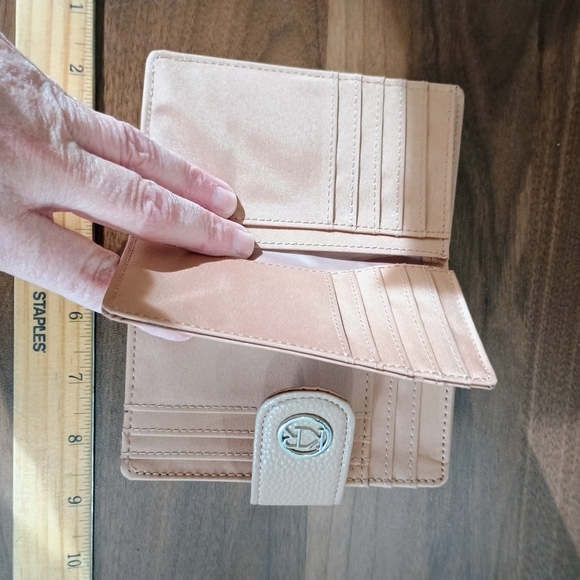 Beige Vegan Leather Wallet - Picture 5 of 7